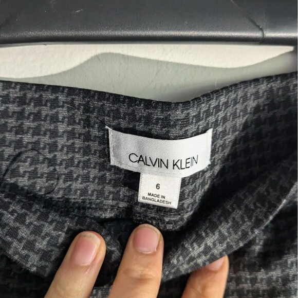Calvin Klein Houndstooth Pull On Dress Pants Women's Size 6 - Picture 6 of 7